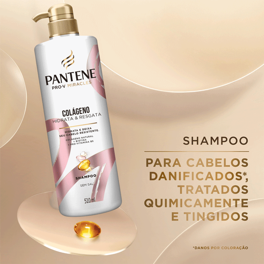 Shampoo Pantene Pro-V Miracles Colágeno Hidrata & Resgata 510ml - Imagem 2
